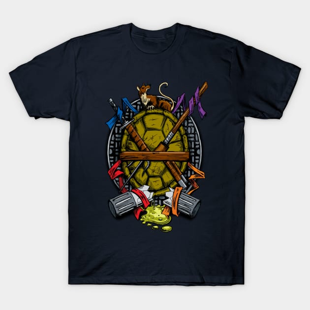 Turtle Family Crest T-Shirt by djkopet